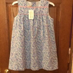 Girls Floral Sleeveless Dress - Blue / Purple